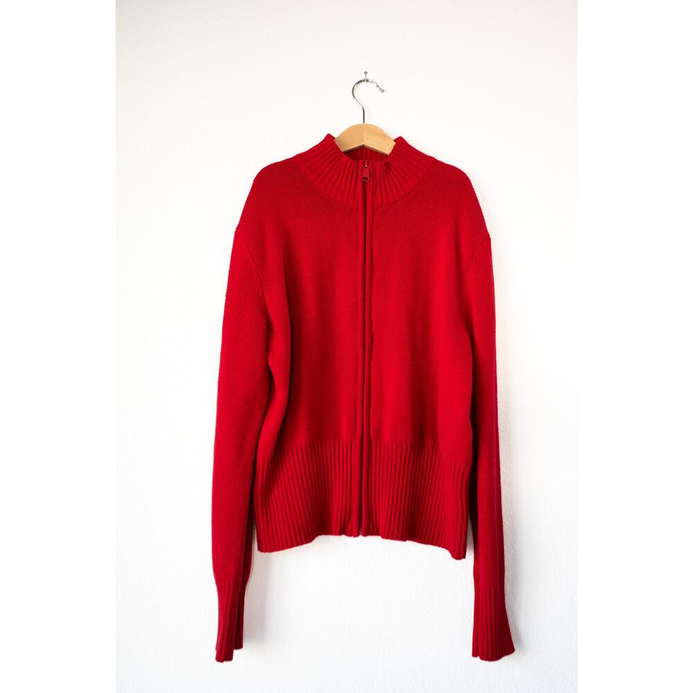 Vintage Jones Wear Red Ski Zip Sweater M